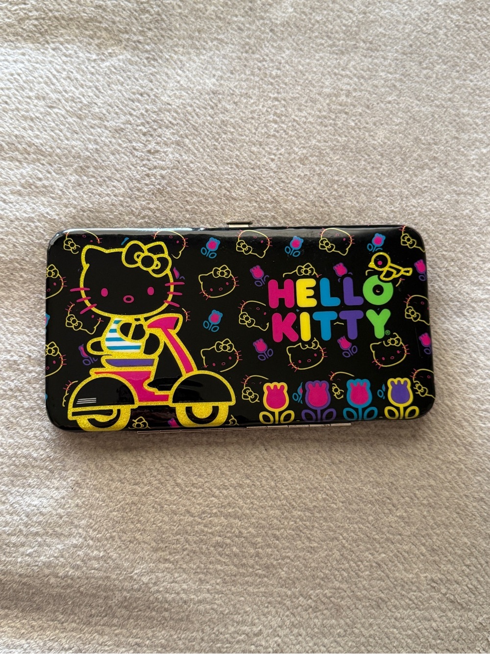Vintage 2012 Loungefly x Sanrio Hello Kitty Wallet Black Scooter Design RARE